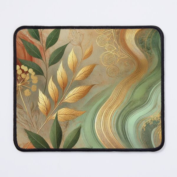 Item preview, Abstract Golden Leaf Artwork STYLE 6 designed and sold by Dream Bloom Gallery.