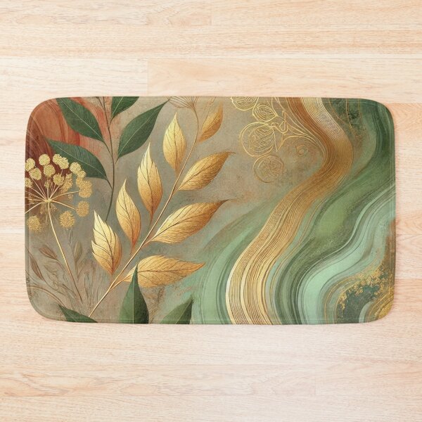 Item preview, Abstract Golden Leaf Artwork STYLE 6 designed and sold by Dream Bloom Gallery.