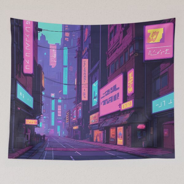 Item preview, Cyberpunk Pixel Art City Street designed and sold by papi1998.