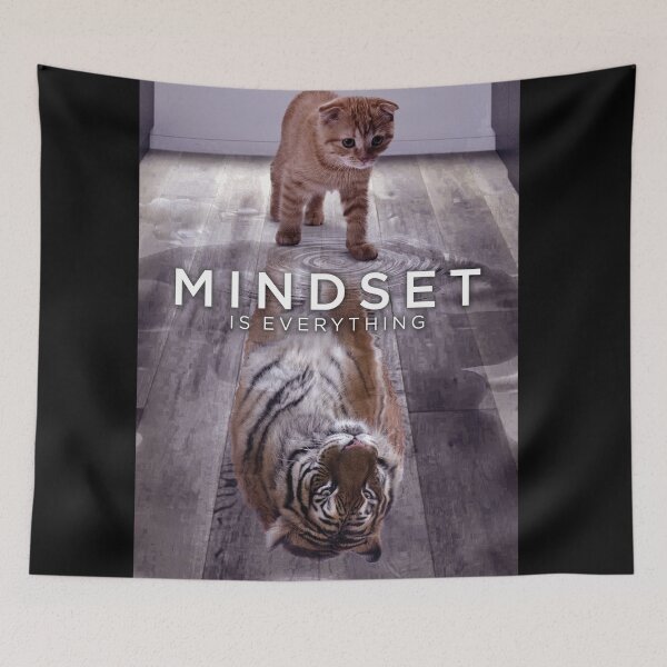 Item preview, Mindset Is Everything, Cat Tiger - Success Motivational designed and sold by chantastical.