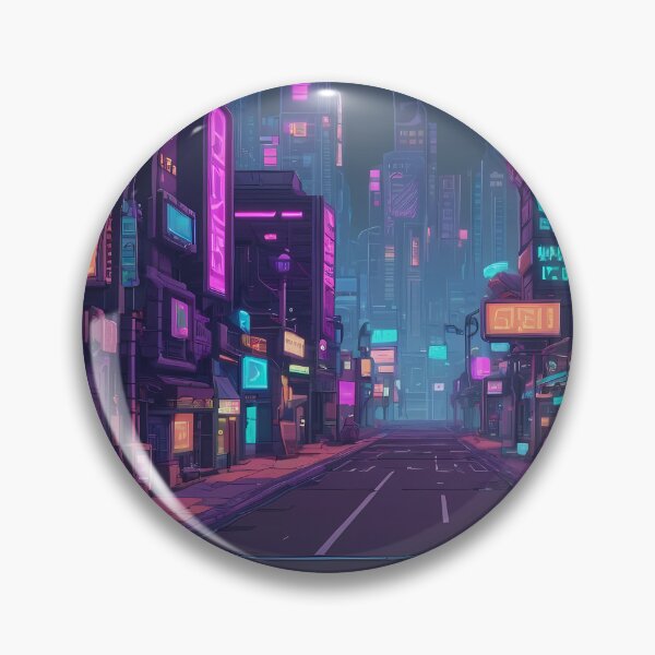 Item preview, Cyberpunk Pixel Art City Street designed and sold by papi1998.