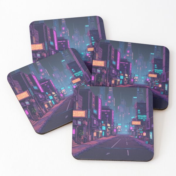 Item preview, Cyberpunk Pixel Art City Street designed and sold by papi1998.