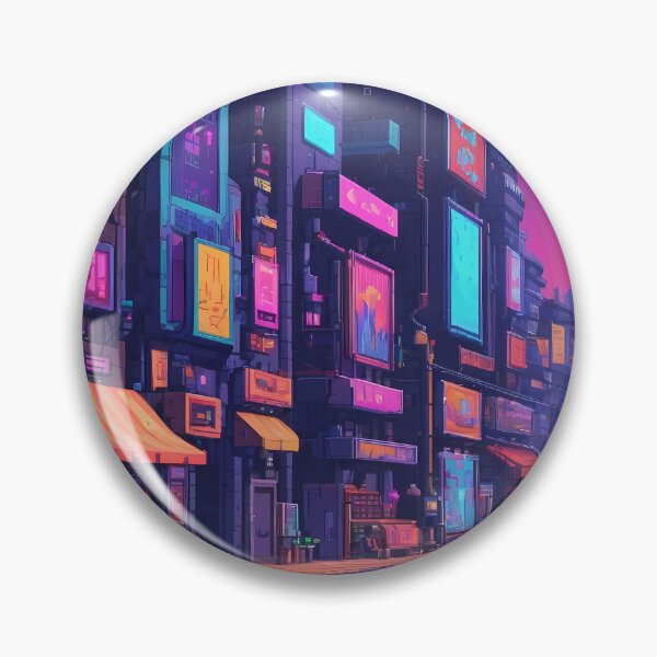 Item preview, Cyberpunk Pixel Art City Street designed and sold by papi1998.