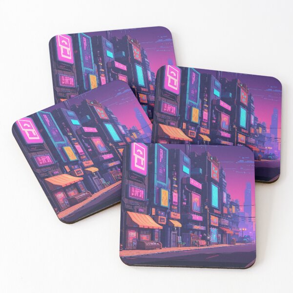 Item preview, Cyberpunk Pixel Art City Street designed and sold by papi1998.