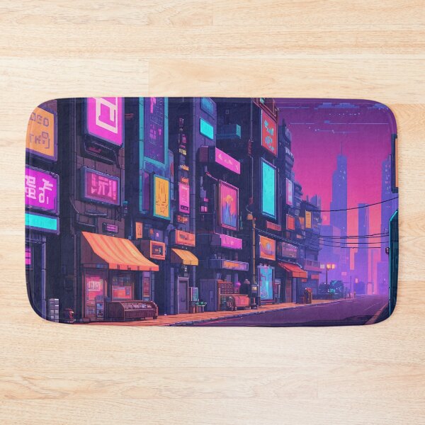 Item preview, Cyberpunk Pixel Art City Street designed and sold by papi1998.