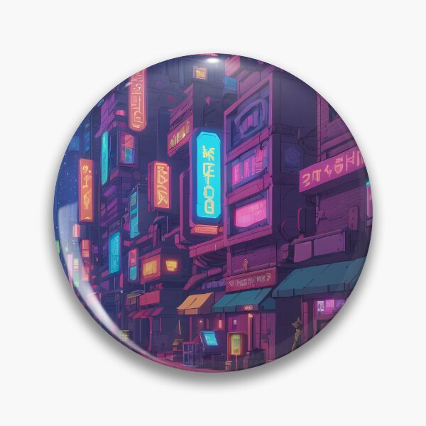 Item preview, Cyberpunk Pixel Art City Street designed and sold by papi1998.