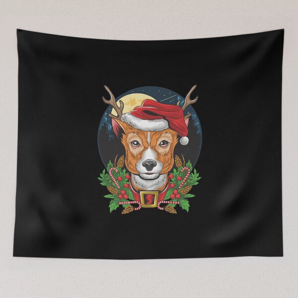 Item preview, Elk with Santa Hat designed and sold by Jackson-Will.