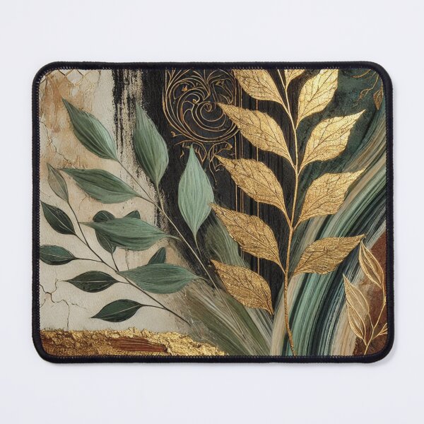 Item preview, Abstract Golden Leaf Artwork Style 8 designed and sold by Dream Bloom Gallery.