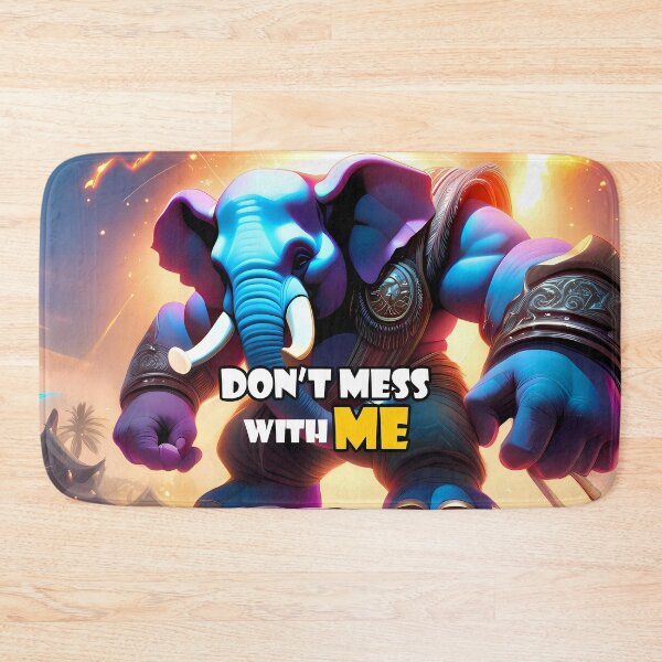 Item preview, Don't Mess with Me Elephant Art designed and sold by thejungleheroes.