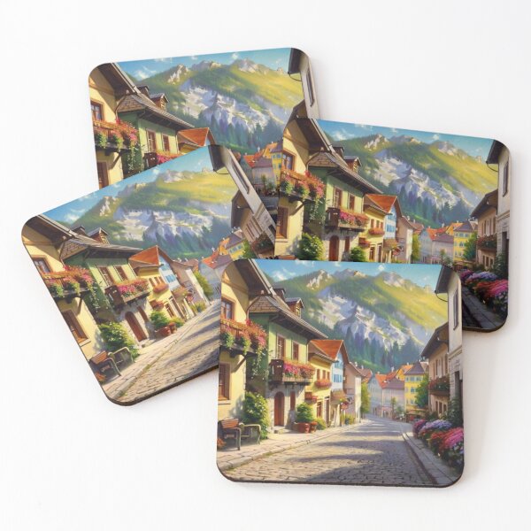Item preview, Mountain View Street in the Summer Light designed and sold by BlareBlare.
