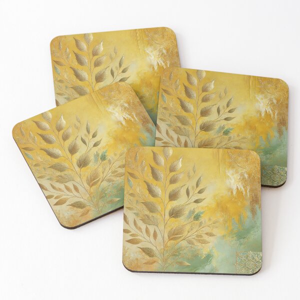 Item preview, Abstract Golden Leaf Artwork Style 9 designed and sold by Oonward2021.