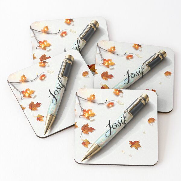 Item preview, Personalized Pen with Autumn Leaves| Unique Gift for Josif designed and sold by Mido-artister.