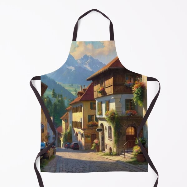 Item preview, Idyllic Townscape Under a Summer Sky designed and sold by BlareBlare.