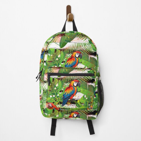 Item preview, Vibrant Parrots in Tropical Foliage" designed and sold by Graphollio-shop.