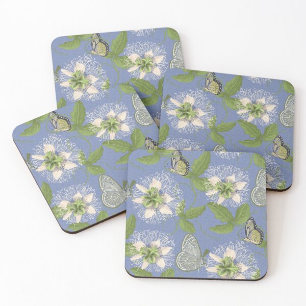Item preview, Passion Fruit Summer on Periwinkle Blue designed and sold by Catherine Wallace Art.