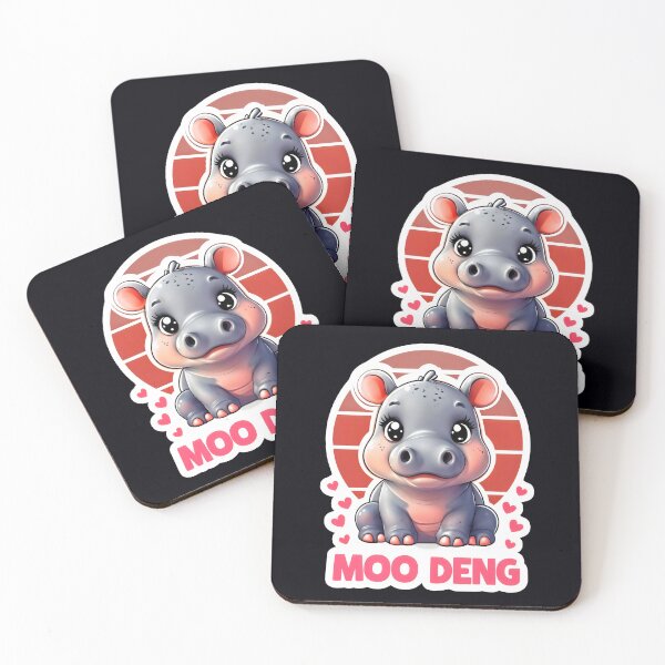 Item preview, Cute Moo Deng Baby Hippo designed and sold by TheArtOfPat.