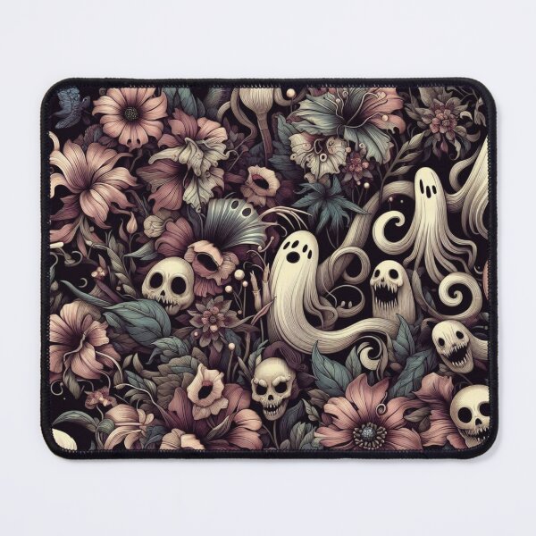 Item preview, AI generated spooky ghosts and flowers designed and sold by AI-this-is-AI.