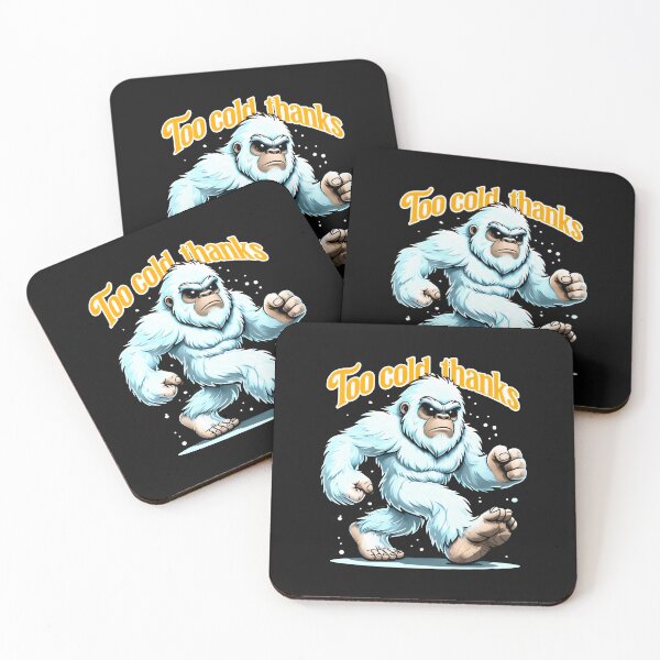 Item preview, Too cold, thanks from a confident yeti marching in the snow designed and sold by SplashTastic.