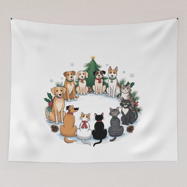 Item preview, I want a dog and cat for christmas finy cat funnt dog designed and sold by cats-dogs1.