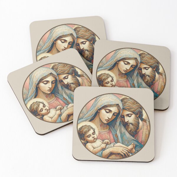 Item preview, Religious christian Christmas greetings, the holy family with baby Jesus,  designed and sold by coloursforkids.