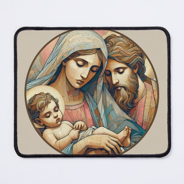 Item preview, Religious christian Christmas greetings, the holy family with baby Jesus, designed and sold by coloursforkids.