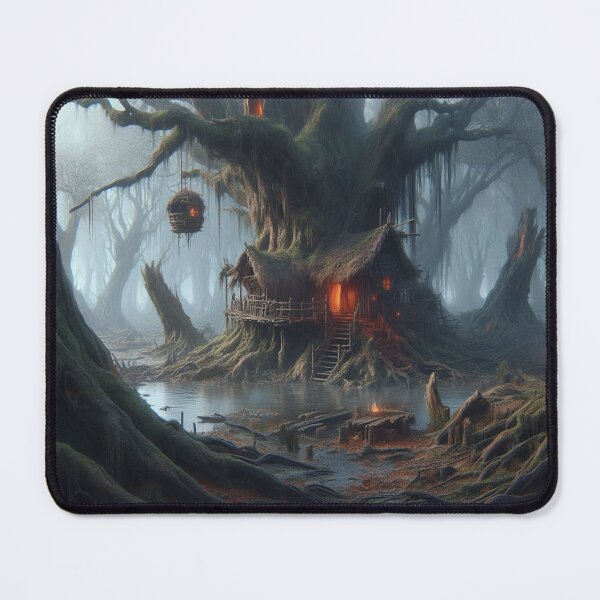 Item preview, AI generated witches hut in a swamp designed and sold by AI-this-is-AI.