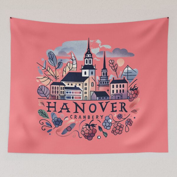 Item preview, Hanover Cranberry, USA - Minimalist Watercolor Sticker,  designed and sold by PaintMeWorld.