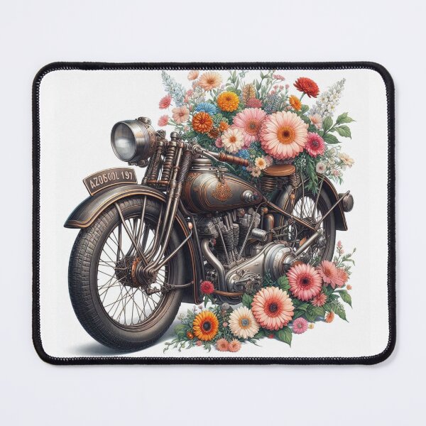 Item preview, Beautiful vintage motorcycle with flowers designed and sold by nicnacc.