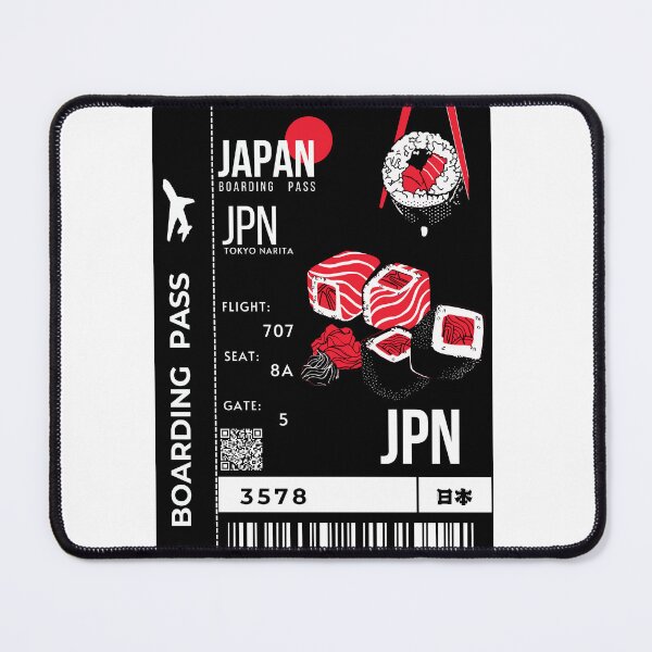 Item preview, Japanese Boarding Pass Sushi Stylized designed and sold by InkWhirl.