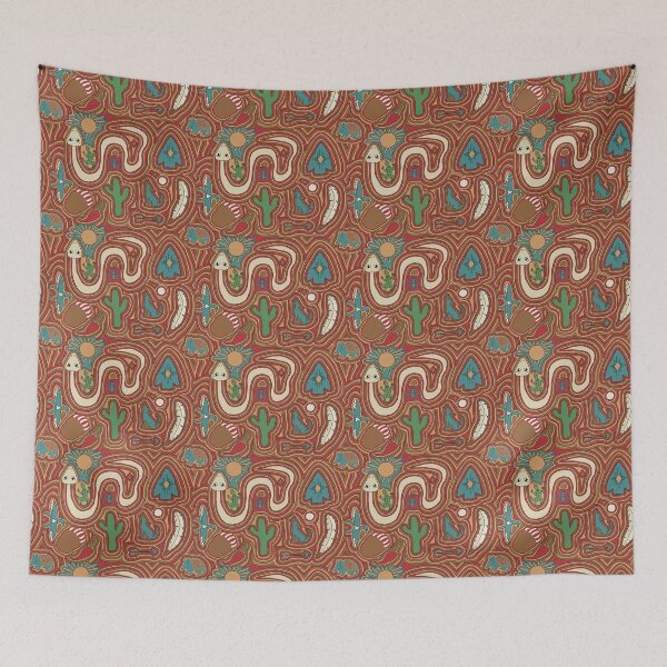 Item preview, Southwestern Native American Pictograph Animals Cactus Snake designed and sold by cheriedesues.