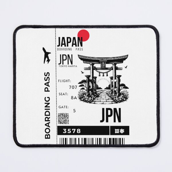 Item preview,  Japanese Boarding Pass Torii Gates Stylized designed and sold by InkWhirl.