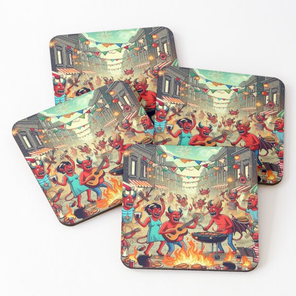 Item preview, Quirky Demon Block Party– Perfect Gift designed and sold by Imaginarium of Chaos falcon88 .