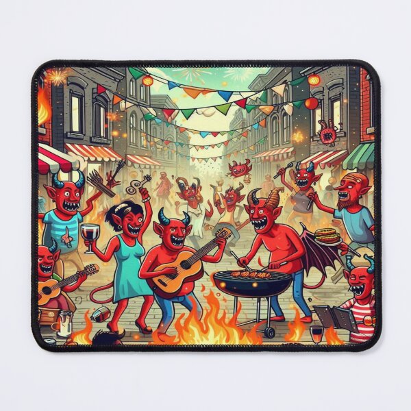 Item preview, Quirky Demon Block Party– Perfect Gift designed and sold by Imaginarium of Chaos falcon88 .