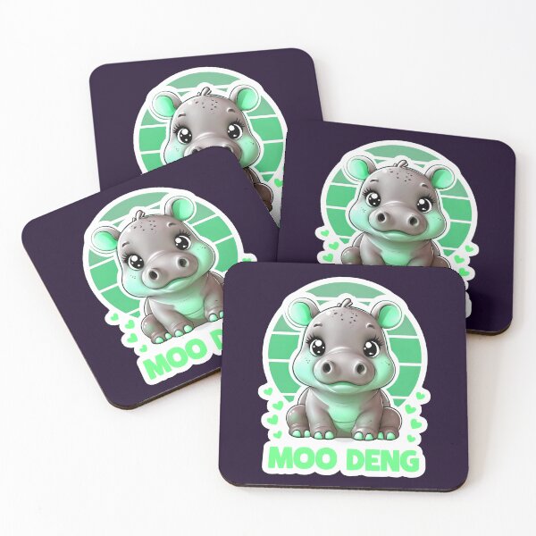 Item preview, Cute Moo Deng Baby Hippo designed and sold by TheArtOfPat.