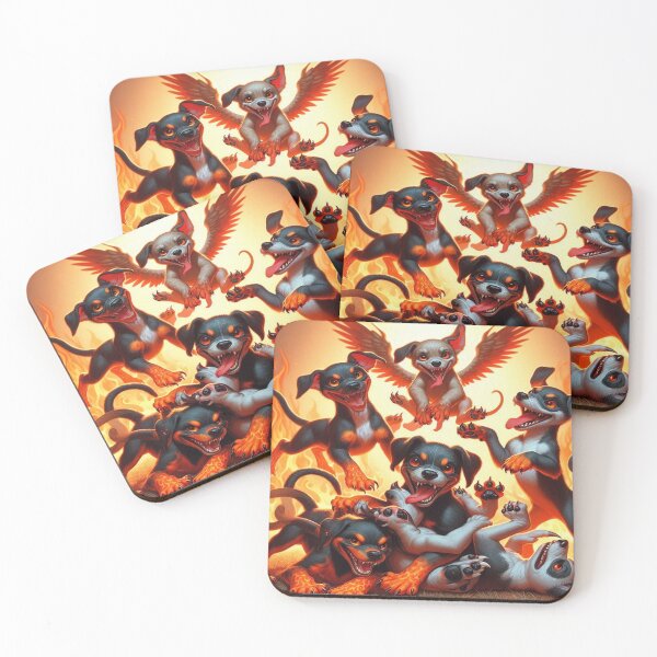 Item preview, Hellhound Puppy Playdate– Perfect Gift designed and sold by Imaginarium of Chaos falcon88 .