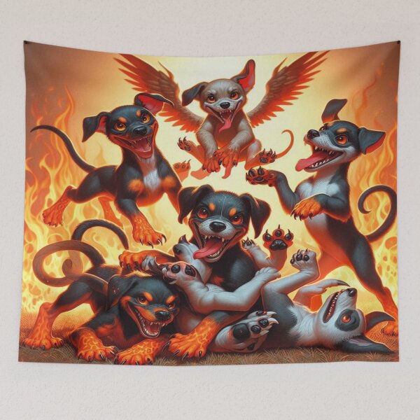 Item preview, Hellhound Puppy Playdate– Perfect Gift designed and sold by Imaginarium of Chaos falcon88 .
