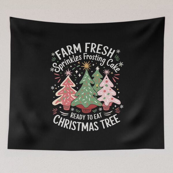 Item preview, Funny Farm Fresh Christmas Tree Cakes, Santa Hat, Cristmas 2025 designed and sold by ArtByKatti.