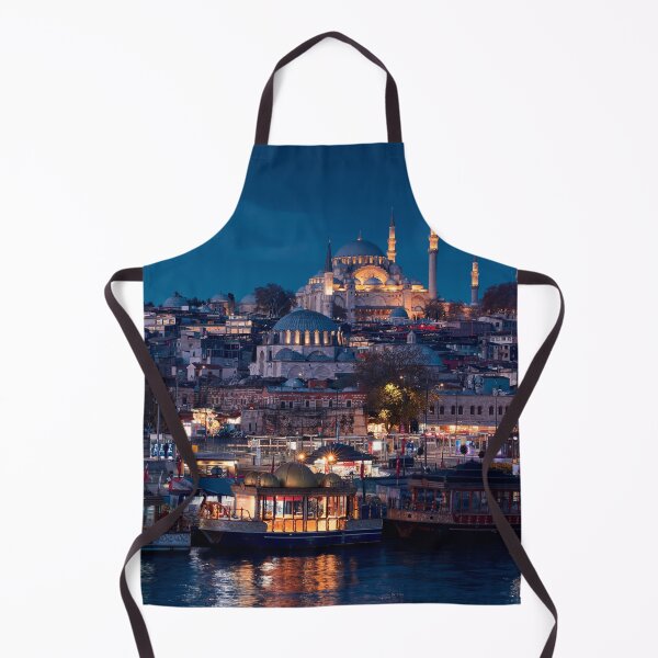 Item preview, Istanbul cityscape at night with Suleymaniye mosque, Turkey designed and sold by Mikołaj Niemczewski.