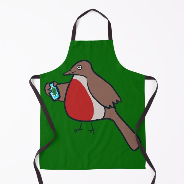 Item preview, Red breasted Christmas robin checks tweets designed and sold by Nigh-designs.
