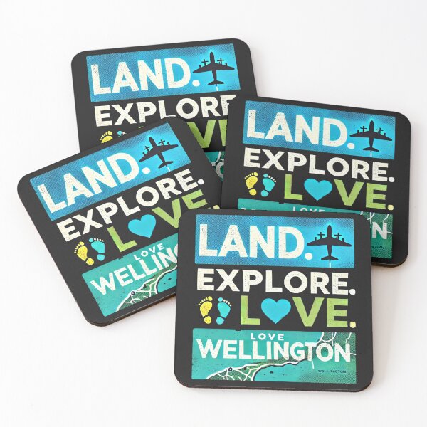 Item preview, Land. Explore. Love Wellington  designed and sold by Globalcitytees.