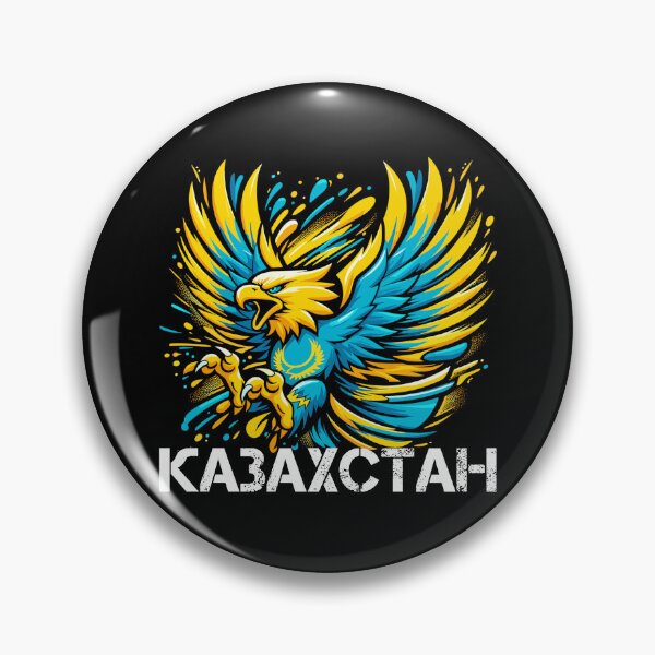 Item preview, Kazakhstan Eagle Flag Cyrillic Cool Gift designed and sold by Pineapple-Tree.