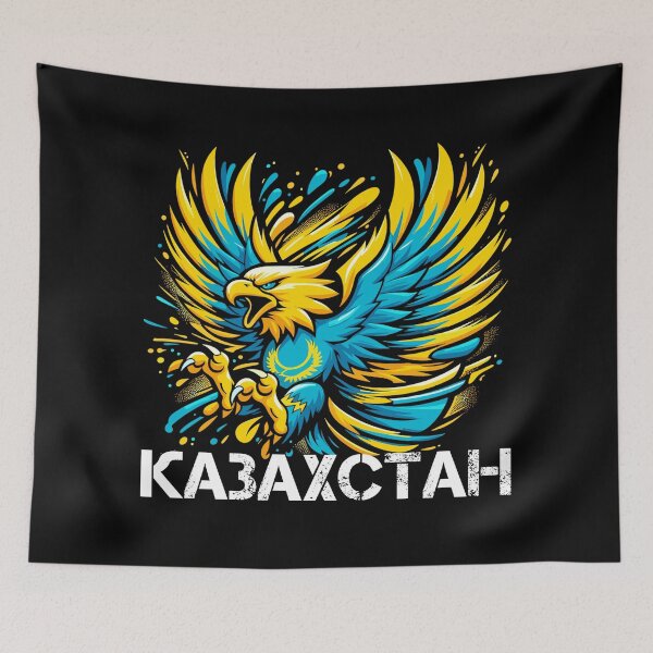 Item preview, Kazakhstan Eagle Flag Cyrillic Cool Gift designed and sold by Pineapple-Tree.