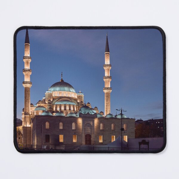 Item preview, Yeni Camii (New Mosque) in Istanbul city at night, Turkey designed and sold by Mikołaj Niemczewski.