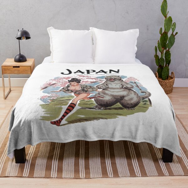 Item preview, Japan, come for the cherry blossoms, lady, sexy, kimono, cat, funnyfits70, Humor, Funny, retro, vintages, funny quotes, animal humor, designed and sold by FunnyFits70.