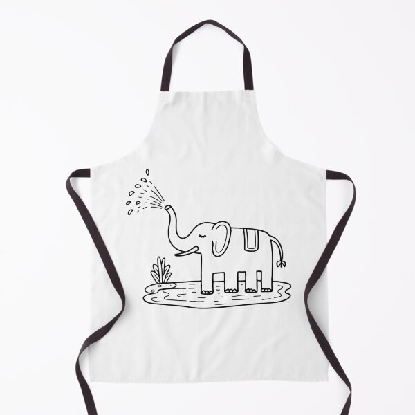 Item preview, An elephant spraying water near a muddy riverbank designed and sold by rasagamastore.