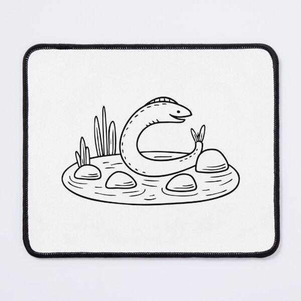 Item preview, An eel swimming in a stream surrounded by rocks designed and sold by rasagamastore.