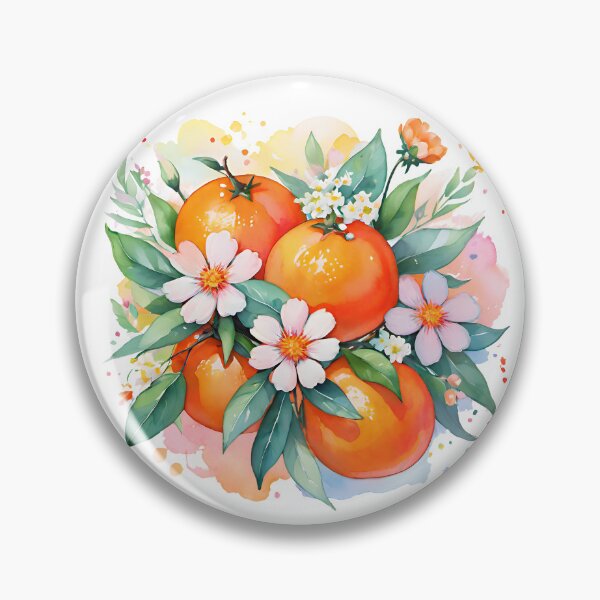 Item preview, Clementines and flowers designed and sold by Lavandine-art.