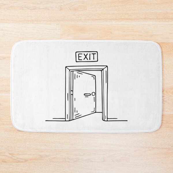 Item preview, An exit door with a sign above it and a hallway beyond designed and sold by rasagamastore.