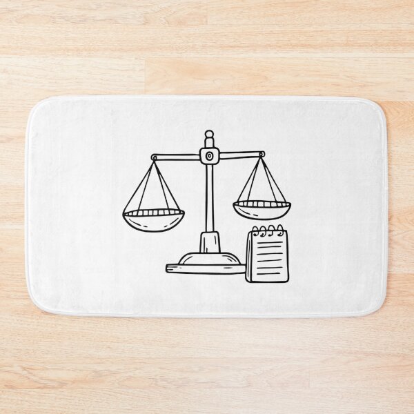 Item preview, A scale balancing two weights beside a notepad designed and sold by rasagamastore.