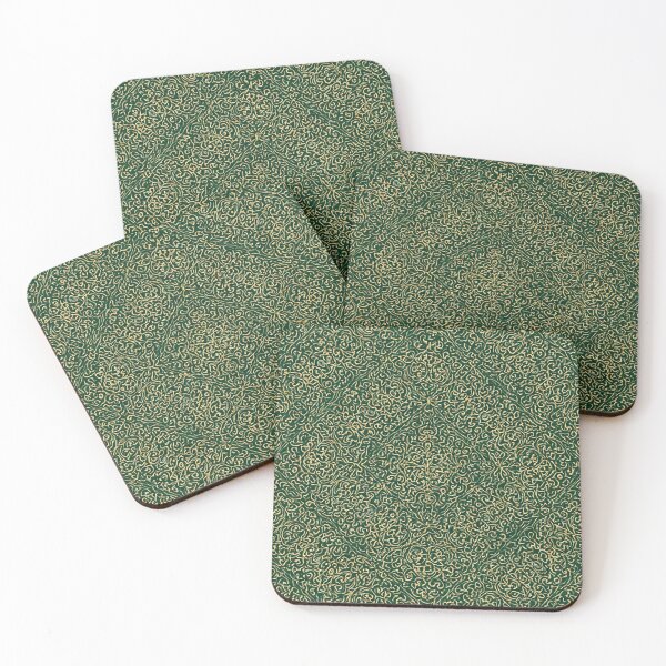 Item preview, Golden Patterns on Green designed and sold by DigitalGemArt.